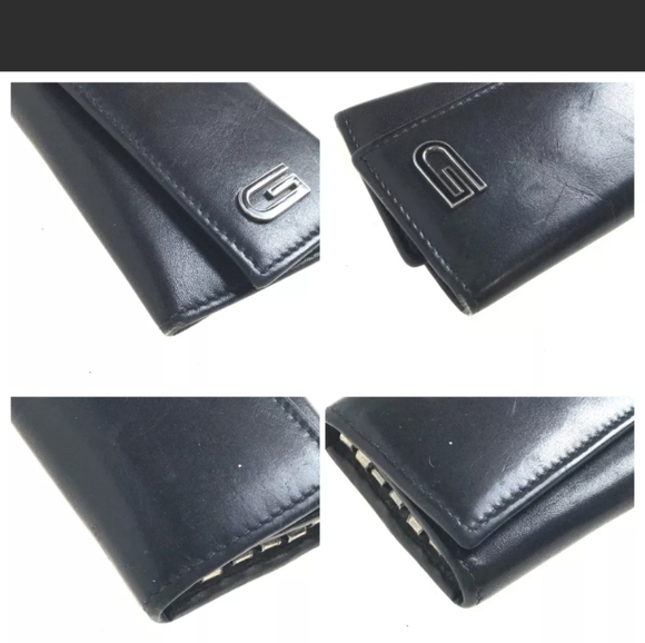 Gucci Authentic 6 Black Leather Key Case Silver Hard Ware - Picture 9 of 12